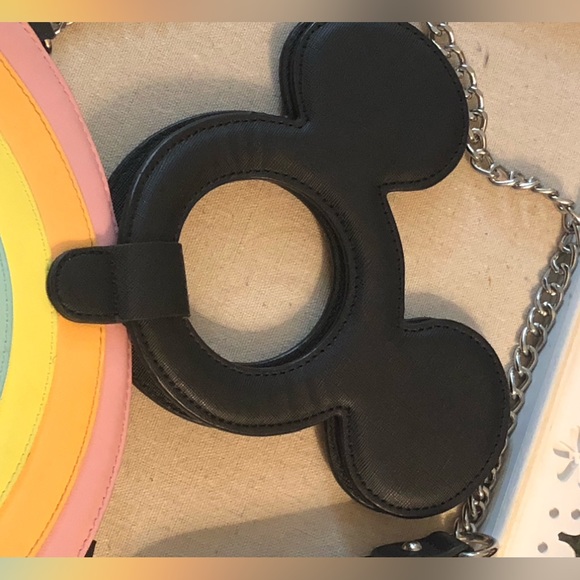 Disney By Loungefly Rainbow Crossbody Bag With Mickey Ears Handle - Picture 13 of 13